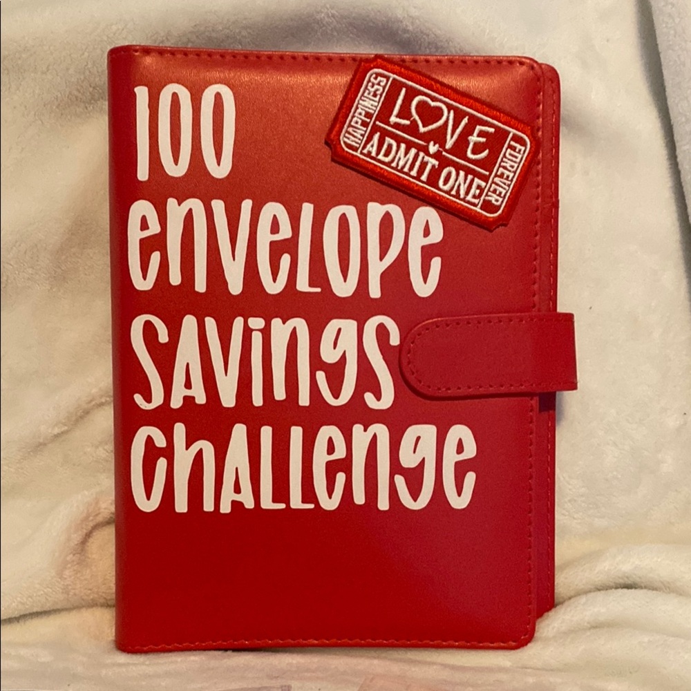 Red 100 Envelope Savings Challenge Binder